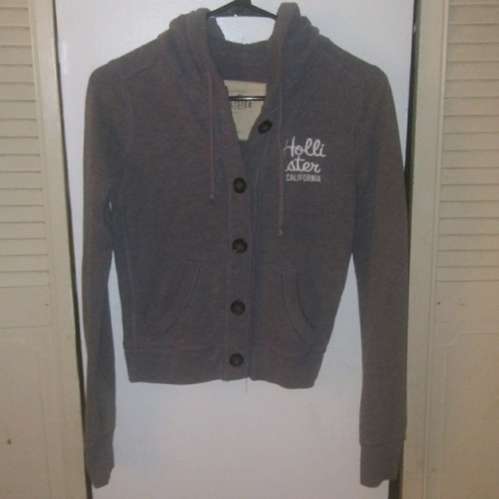 Hollister Gray Button Down Sweater - Cardigan XS